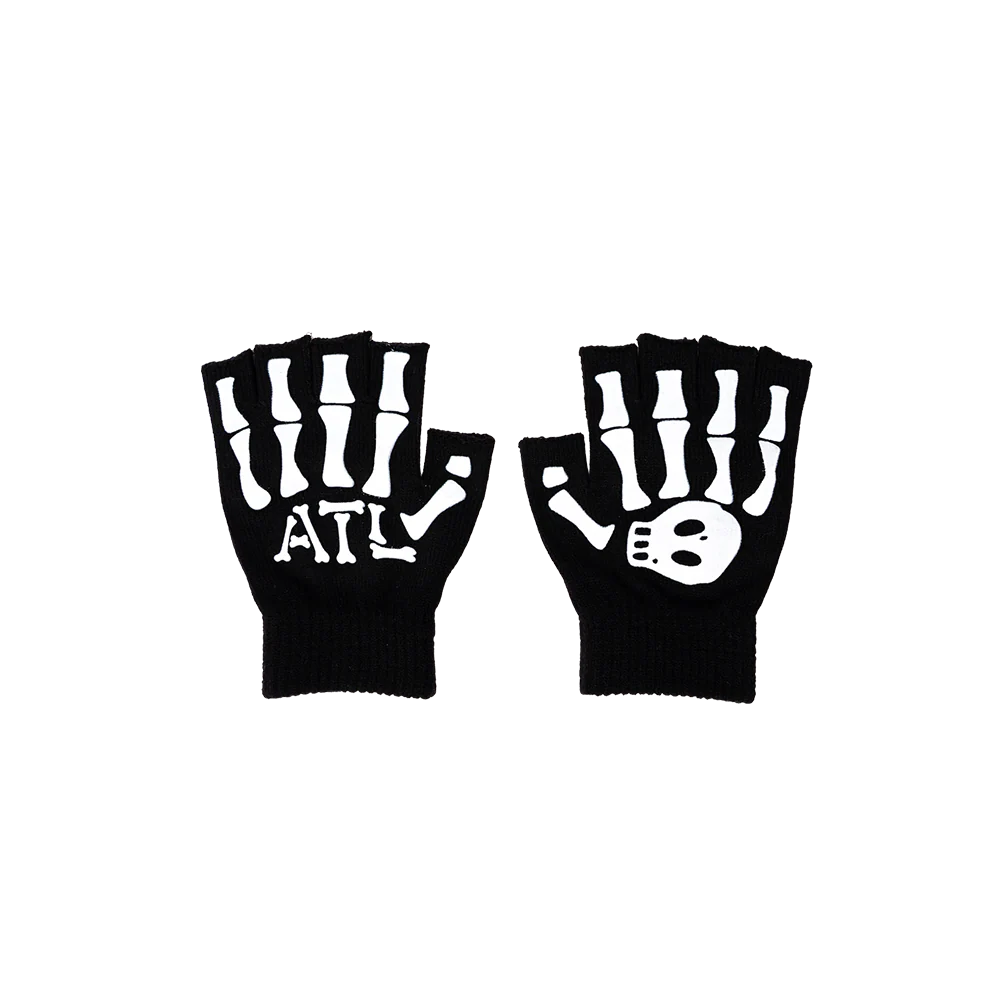 Skull Fingerless Gloves