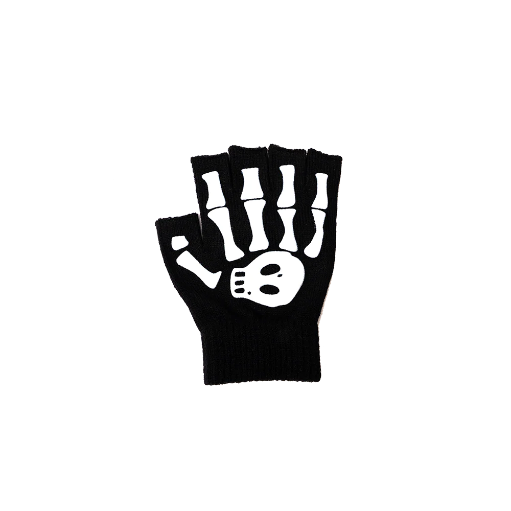 Skull Fingerless Gloves - Image 3